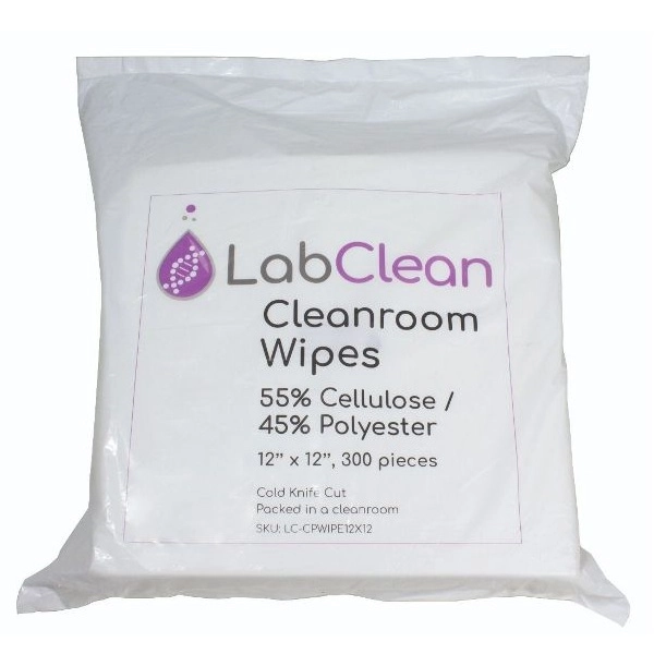 United Scientific 12” x 12”, 300 Wipes LabClean Cleanroom Wipes, CPWIPE12X12