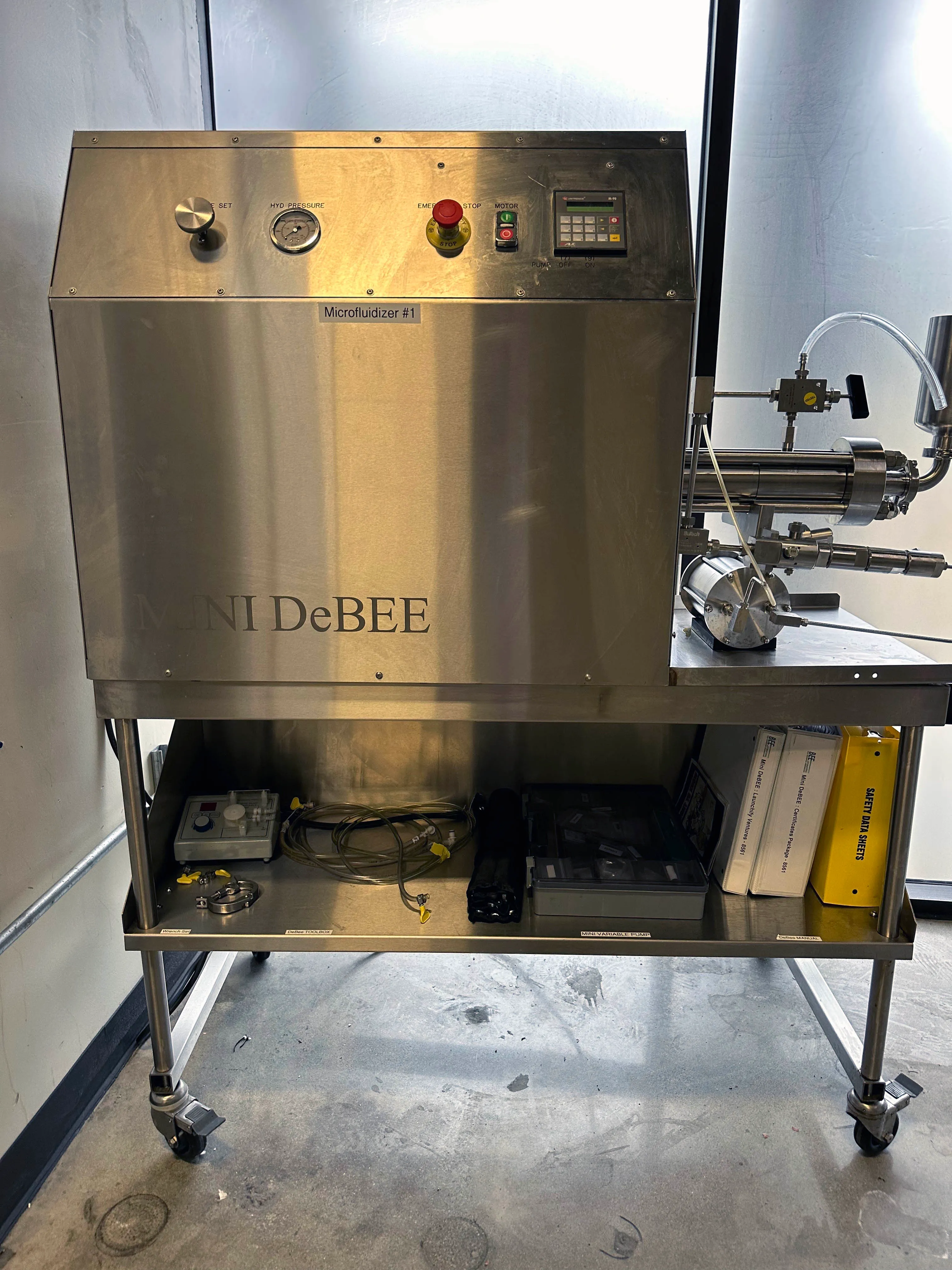 BEEI Mini DeBEE Laboratory & Production Homogenizer (IQ/OQ Docs + Electro-Polish)