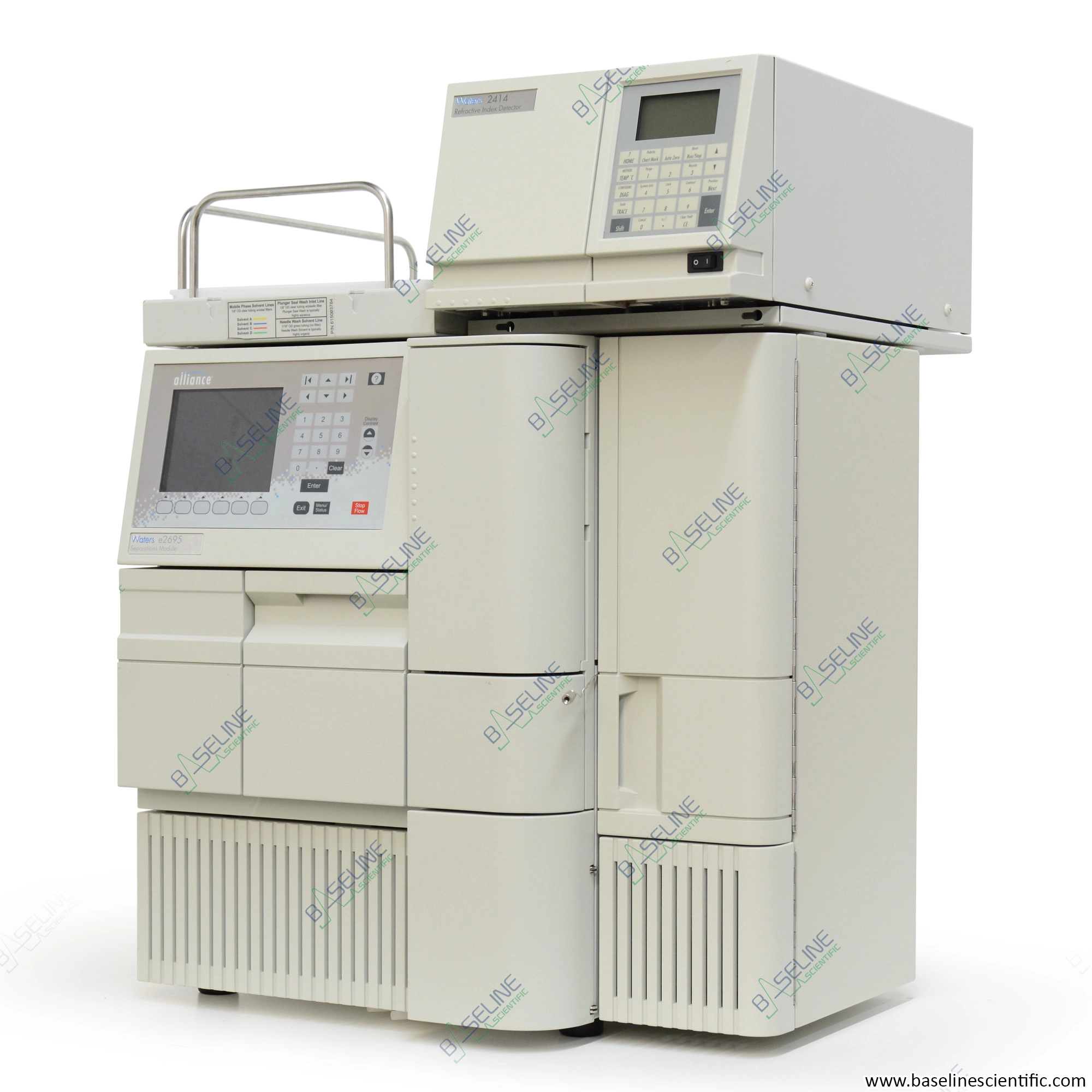 Waters Alliance e2695 and 2414 Refractive Index Detector