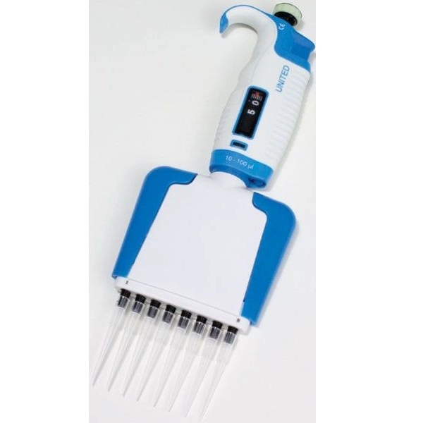 United Scientific 2.0 - 20ul Multichannel Fully Autoclavable Micropipettes, 8-Channel PMC8-20