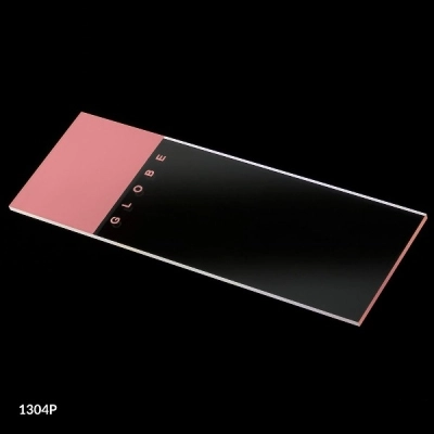 Globe Scientific Microscope Slides, Glass, 25 x 75mm, 90&deg; Ground Edges, Pink Frosted CS/1440 1304P