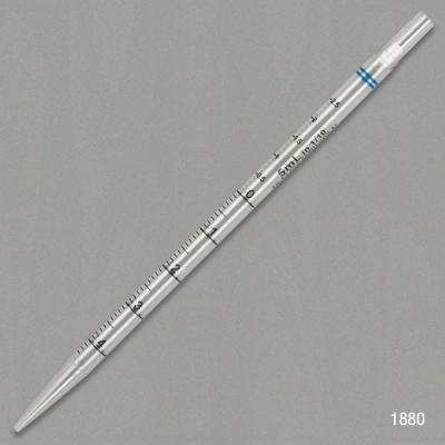 Globe Scientific 5mL, Serological Pipette, PS, Short, 230mm, STERILE, Blue Striped BOX/250 1880