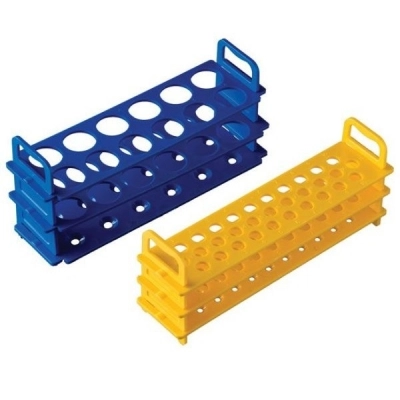 United Scientific 16 mm Tubes, 31 Places, Test Tube Rack, Pc, Yellow P20708Y