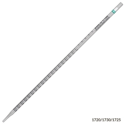 Globe Scientific 2mL, Serological Pipette, PS, Standard Tip, 275mm, STERILE, Green BOX/500 1720