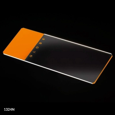 Globe Scientific Microscope Slides, Glass, 25 x 75mm, 90&deg; Ground Edges Orange CS/1440 1324N