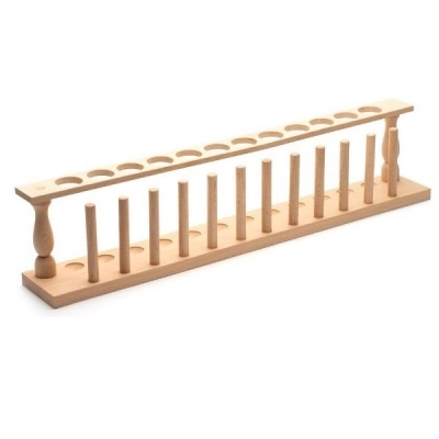 United Scientific Test Tube Rack, 12-Tube, Wooden TTHW03