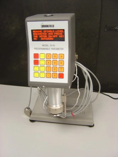Brookfield DVIII Programmable Rheometer Brookfield DV-III , Cone Plate Version, requires circulating temeprature bath to cont