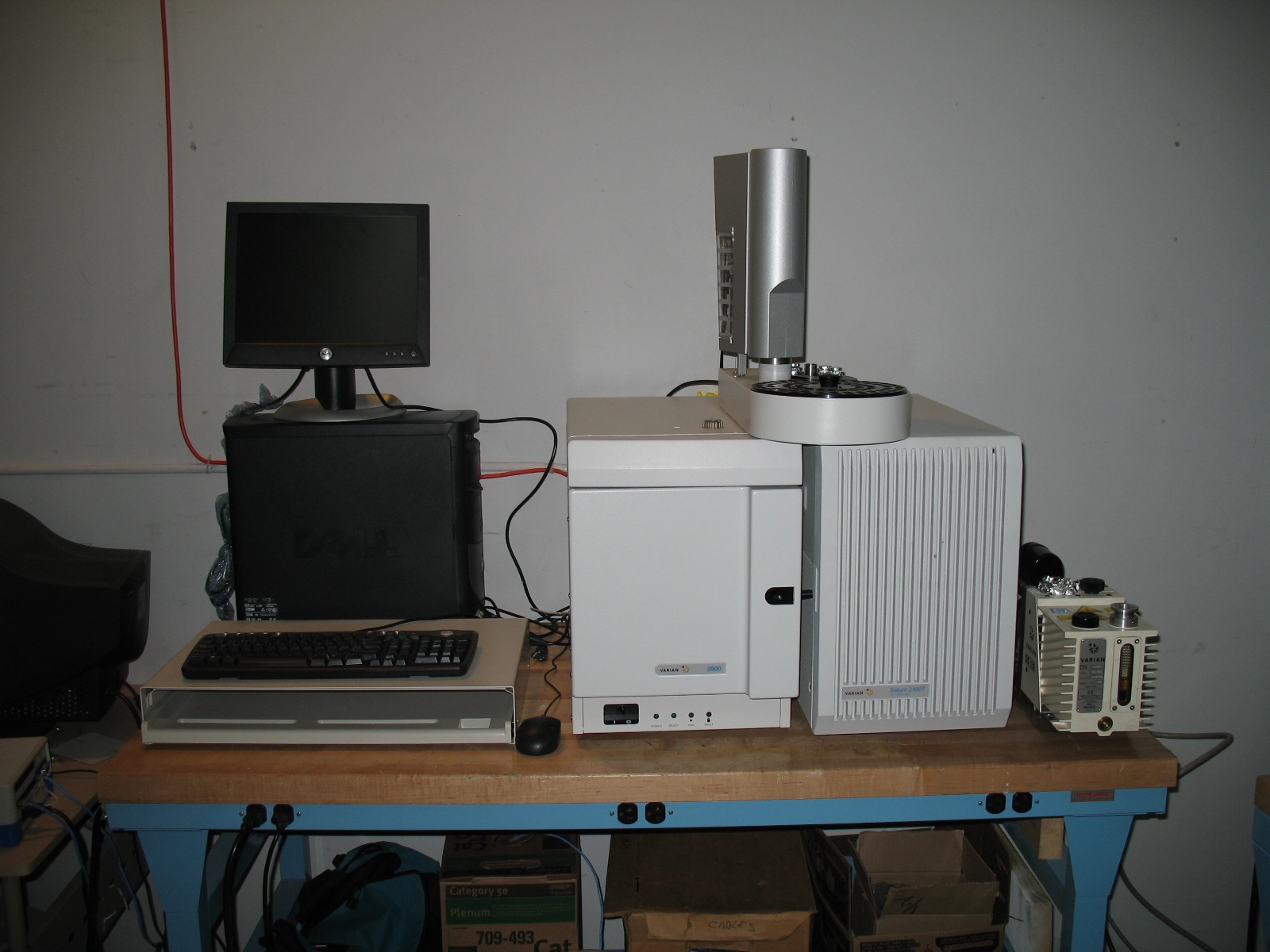 Varian SATURN 2100T GC-Ion trap, MS-MS Capable, Varian 3800 GC, Varian Autosampler, Varian Mass Spectrometer PC with Software