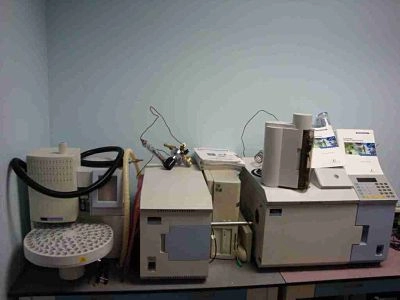 Perkin Elmer GC with Autosampler and FID with TurboMass Mass Spectrometer with TurboMatrix 110 Heads