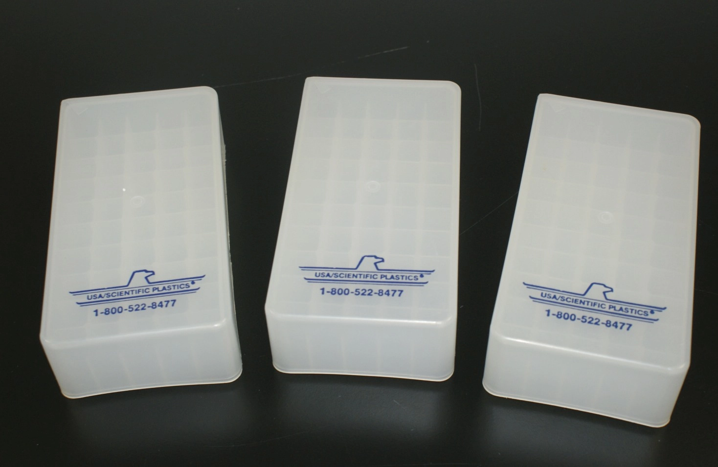 USA PLASTICS Vial Case Plastic USA Plastics 5 x 10 1.5 INCH 40 cm boxes used very nice we have 20 of these for $ 6- each for