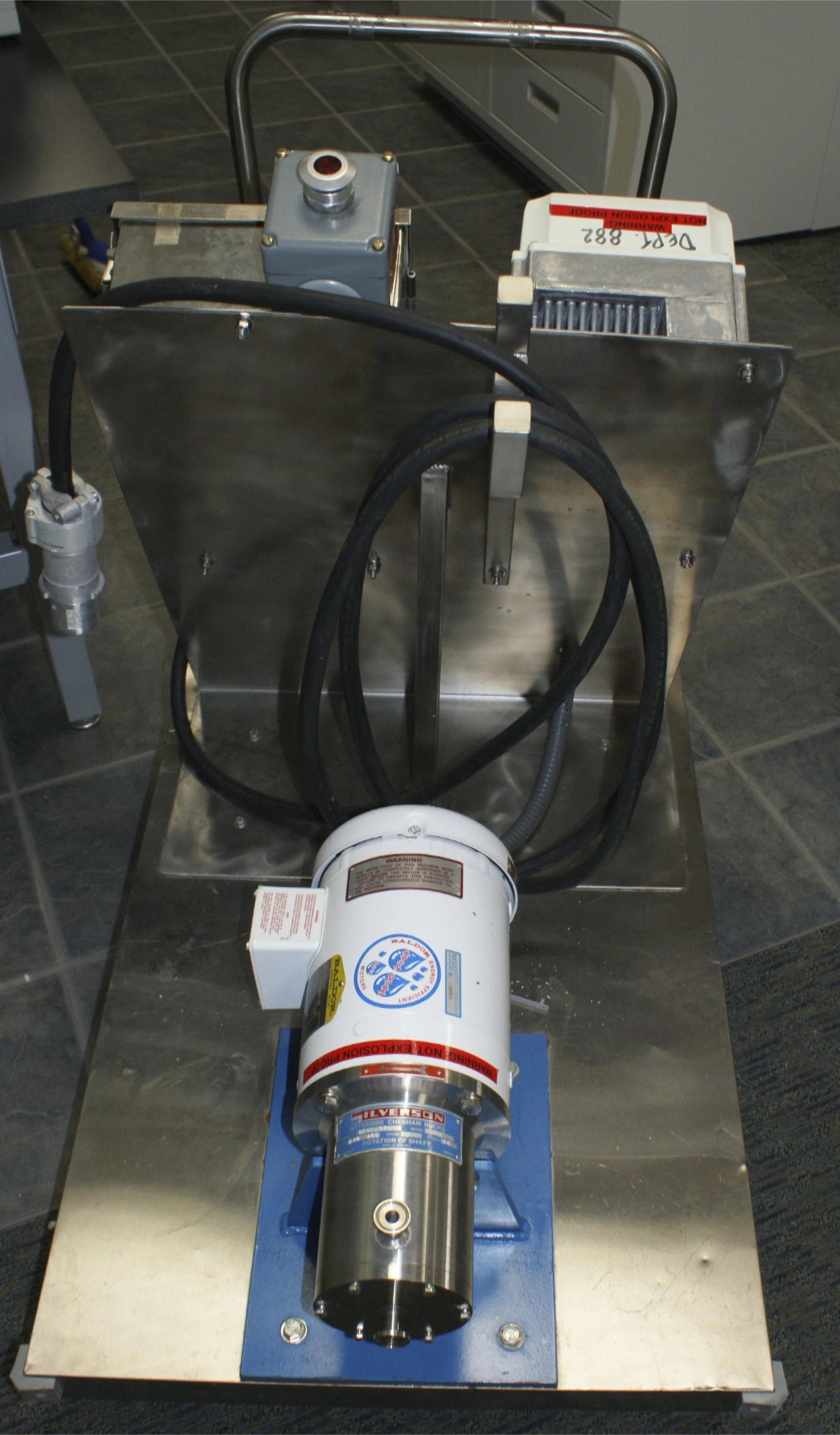 Silverson Model 125L Homogenizer with Baldor Washdown Duty Drive and Baldor 1HPl Motor