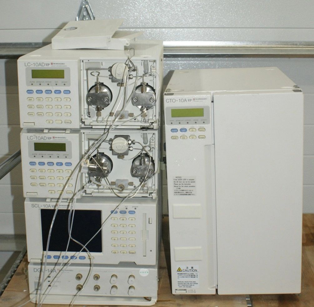 Shimadzu HPLC System Shimadzu LC-10AD VP HPLC Pump Shimadzu LC-10ADVP HPLC Pump Shimadzu LC10ADVP HPLC Pump Shimadzu HPLC Pum