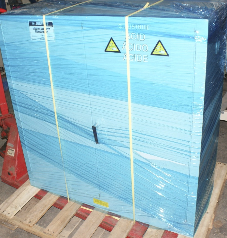 ACID Cabinet CORROSIVES Storage Cabinet BLUE used 43 x 18 x 44 high nice used