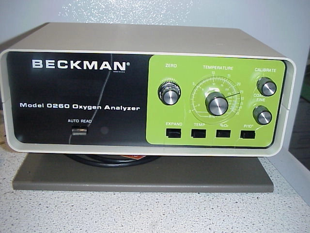 Oxygen Meter Beckman 0260 Beckman Oxygen Analyzer
