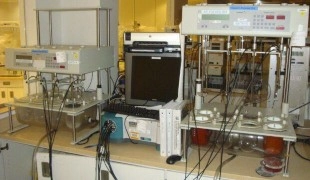 C Technologies IO Fiber Optic Dissolution System with Varian Cary 50 Spectrophotometer &amp; Fiber Optic Probes, 2 Varian VK 7000