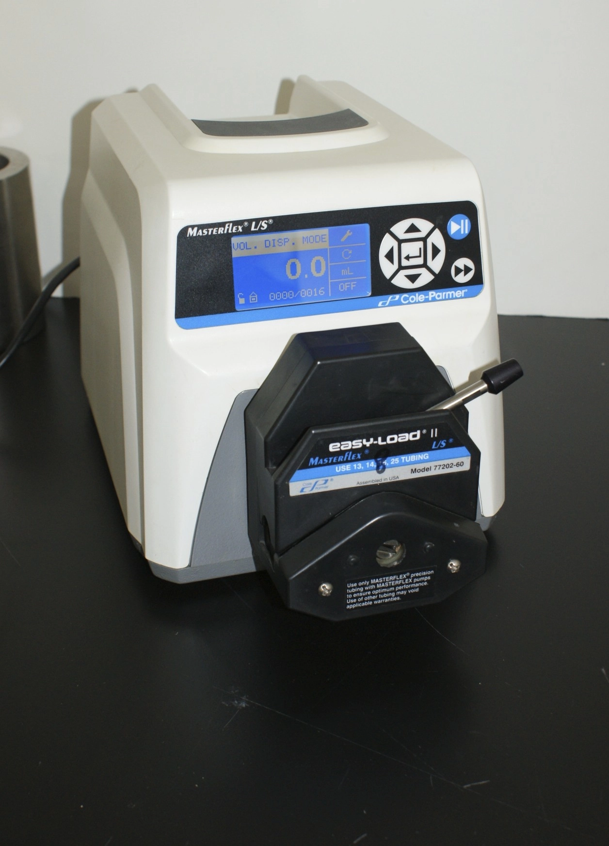 Cole Palmer 7523-80 Masterflex 7523-80 0.1-600 RPM Max 0.1HP Peristaltic Pump Masterflex 7523-80 with Black Pump Head used ve