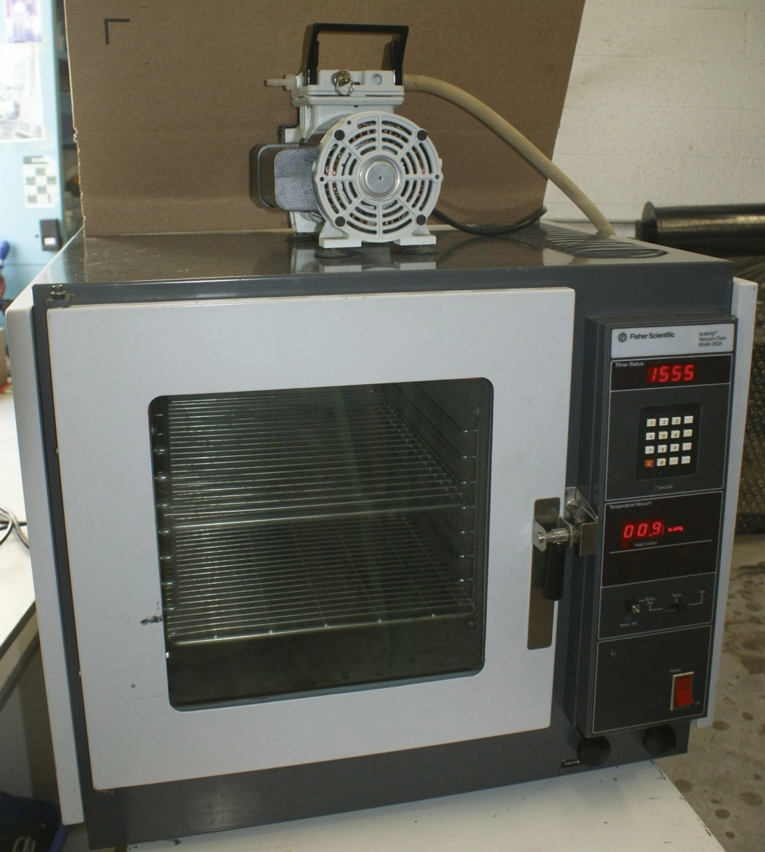 Fisher 282A Vacuum Oven Fisher Isotemp Vacuum Oven Model 282A Chamber 1.5 cu. ft. Fisher 282-A vacuum Oven used with Vacuum P