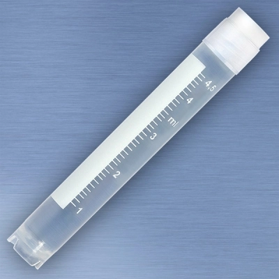 Globe Scientific CryoClear tubes, 5.0mL, STERILE, External Threads, Self-Standing, CS/500 3015