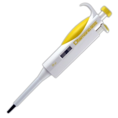 Globe Scientific Pipette, Diamond PRO, Fixed Volume, 25uL, Yellow (Tip Group B) 3312-25