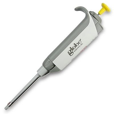 Globe Scientific 20uL Pipette, DiamondAPEX, Fixed Volume, Yellow (Tip Group B) 3352-20