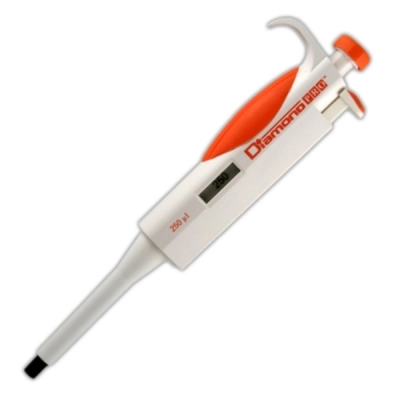 Globe Scientific Pipette, Diamond PRO, Fixed Volume, 250uL, Orange (Tip Group C) 3312-250