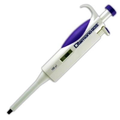 Globe Scientific Pipette, Diamond PRO, Fixed Volume, 100uL, Lavender (Tip Group B) 3312-100