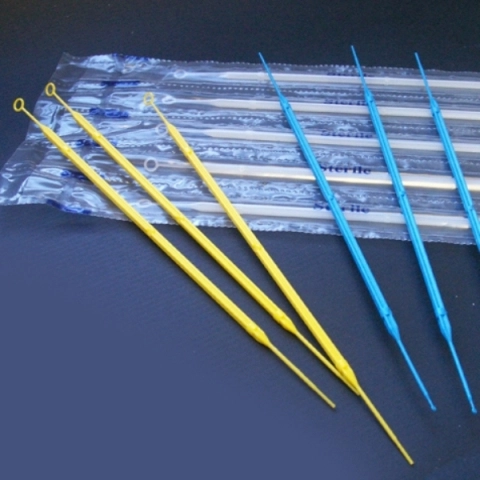 Globe Scientific Inoculation Loop, Rigid, 1uL w/Needle, w/Calibration Cert.STERILE Blue BOX/500 2811