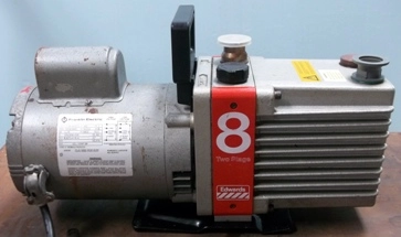 EDWARDS 8 TWO STAGE VACUUM PUMP, MODEL: E2M8, NO: 42129, FRANKLIN ELECTRIC MOTOR, MOD:1102180403, HP