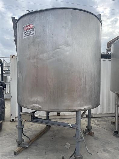 1,500 Gallon Jacketed S.S. Tank