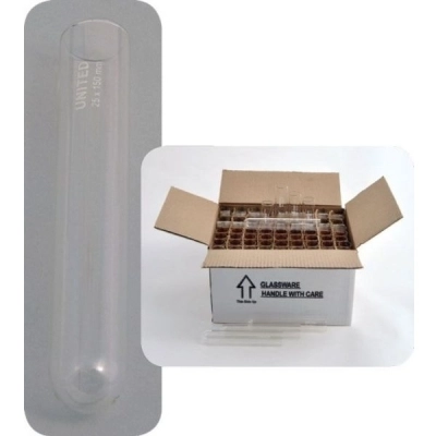 United Scientific 12 X 100 mm Test Tubes without Rim, Borosilicate Glass TT9820-C-Case