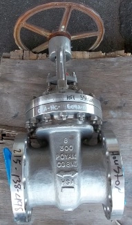 AMPO POYAM 8" 300 CG8M FLANGED RAISED FACE GATE VALVE, MODEL GA03SG600, POYAM STAINLESS STEEL GATE V