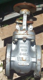 VELAN 4" 150 FLANGED RAISED FACE WCB GATE VALVE VELAN 4-150 STEEL WCB 85030FF JM26L00