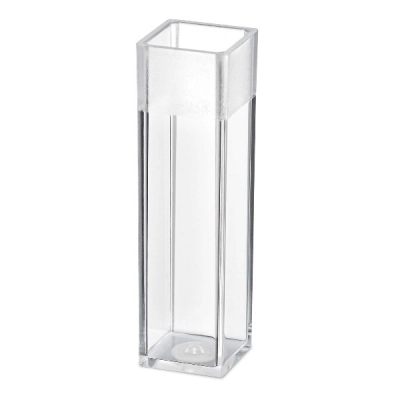 Globe Scientific Cuvette, Square, 4.5mL (10mm), PS, 4 Sides, 100/Tray, 5 Trays/Unit Case/500 111137