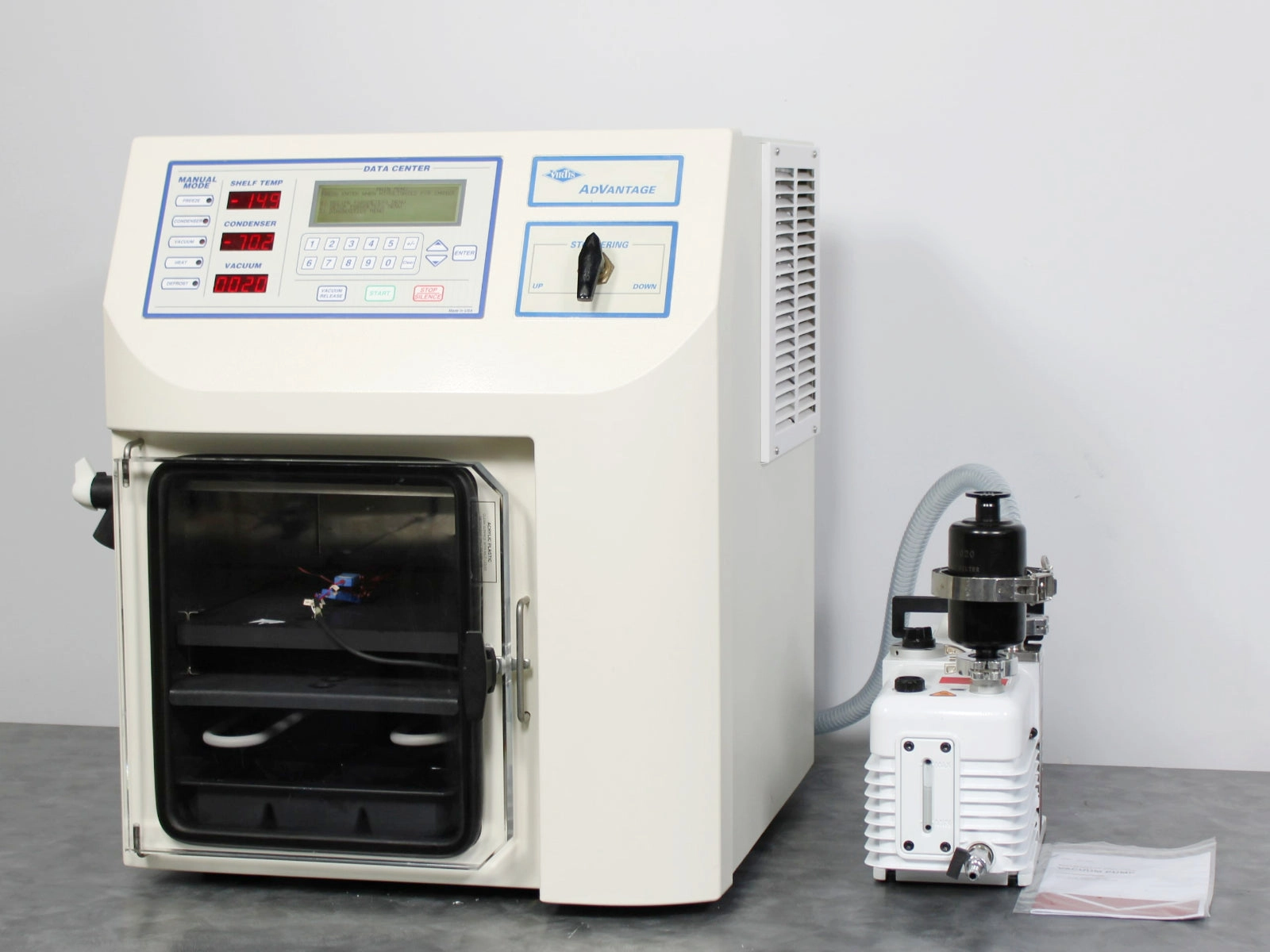 SP Scientific VirTis Advantage Plus XL-70 Benchtop Stoppering Shelf Freeze Dryer