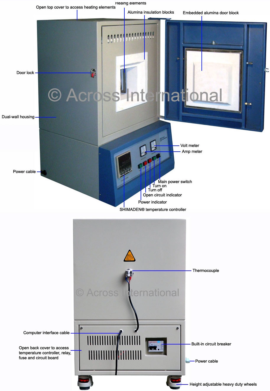 Across CF1200 (0.44 cu.ft.) Benchtop Furnace