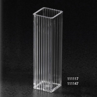 Globe Scientific Cuvette, Square, 4.5mL (10mm), 2 Clear Sides 100/Tray, 5 Trays/Unit Case/500 111147
