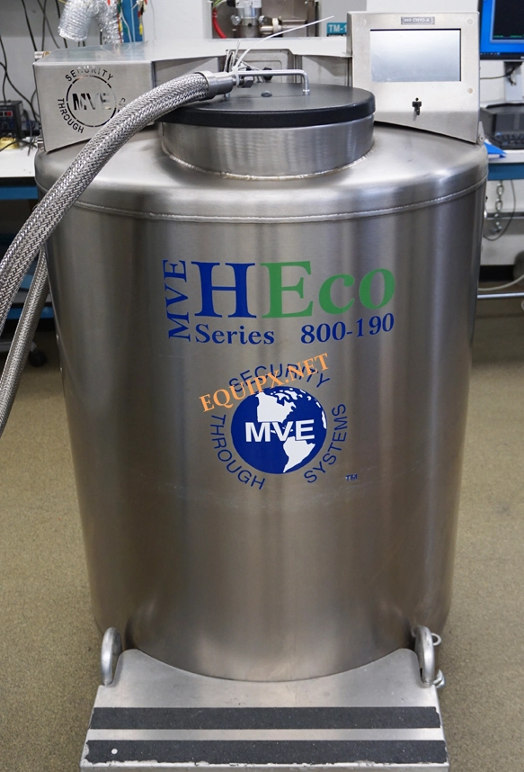 MVE HECO 815P-190AF-BB-TS Cryofreezer with -190C sample storage and vacuum jacketed transfer hose (4543)