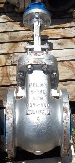 VELAN 8" 150 RAISED FACE FLANGED GATE VALVE WCB (WELD ABLE CARBON BODY) 8-150 WBC 8516-000 BNL18C18