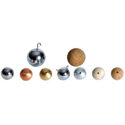 United Scientific 25mm Diameter Pendulum Balls, Drilled Brass Ball PNBB25