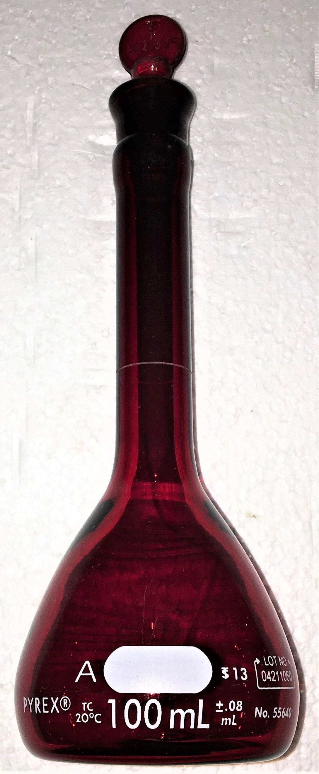 100mL Amber Volumetric Flask - Class A