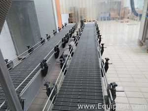 Lot of 2 Modular Plastic Chain Conveyors