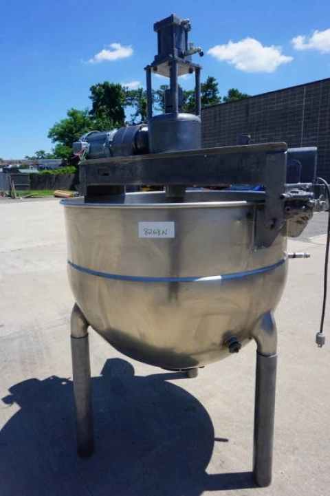 200 Gallon Hamilton Stainless Steel Mixing Kettle, 125 PSI Jacket