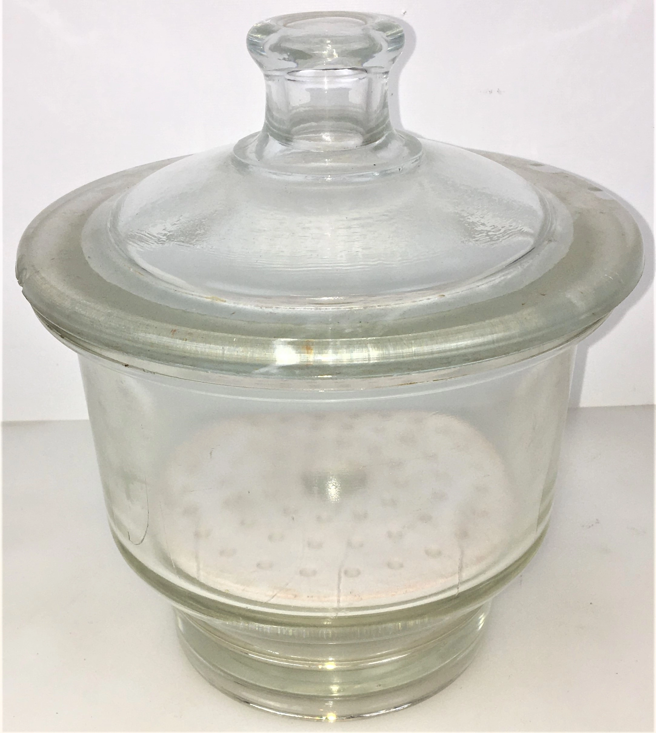 Corning PYREX 160mm ID Glass Desiccator with Coors Plate