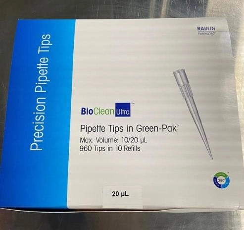 Rainin BioClean Ultra Pipette Tips - GP LTS 20ul 960A/10 - 10 Boxes of 96 refills - BB3362450