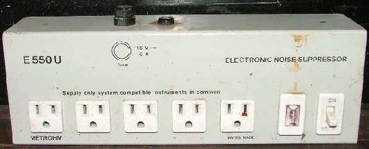  1 METROHM ELECTRONIC NOISE SUPPRESSOR, E55OU