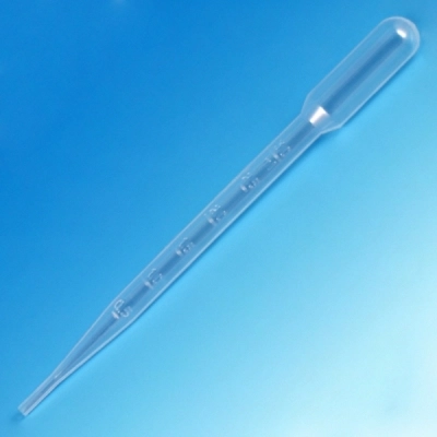 Globe Scientific Pipet, 7.0mL, Large Bulb, Graduated to 3mL, 155mm, Bulb Draw - 3.2mL CS/5000 135030