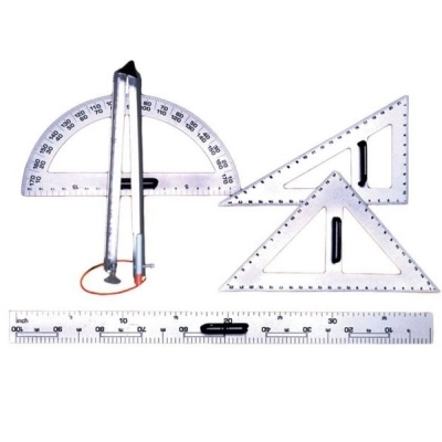 United Scientific 180&deg; Chalkboard Drawing Instruments Set, Protractor CHPR01