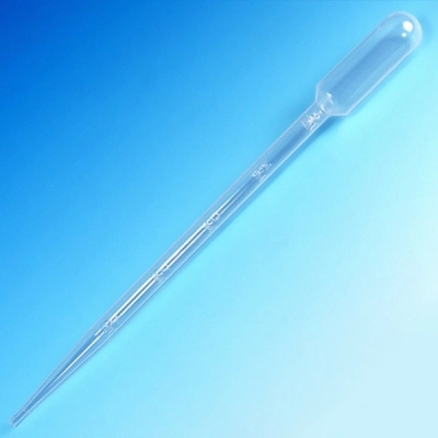 Globe Scientific Transfer Pipet, 15mL, Graduated to 5mL, 215mm, Bulb Draw - 5mL BOX/250 139060-250