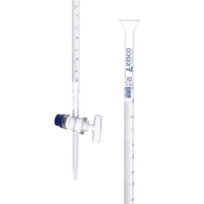 Eisco 10ml Burette Class A, DIN 385 Compliant, 0.05ml Graduations - Eisco Labs CH0236A