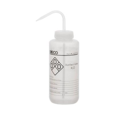 Eisco 1000 ml - Labeled Performance Plastic Wash Bottle, Distilled Water CHWB1022